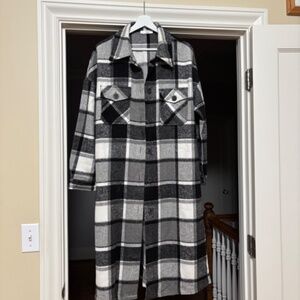 Kirundo Plaid Duster Coat - Women's Medium
